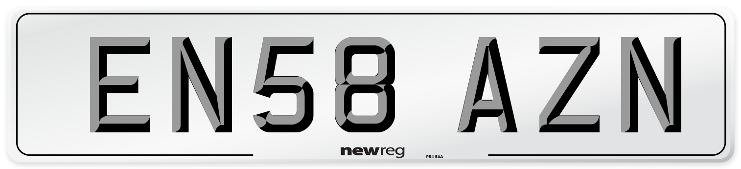 EN58 AZN Number Plate from New Reg